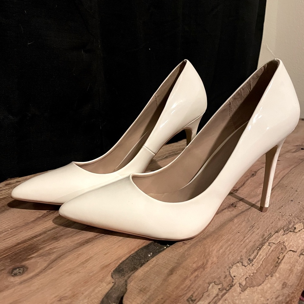 White Patent Stilettos